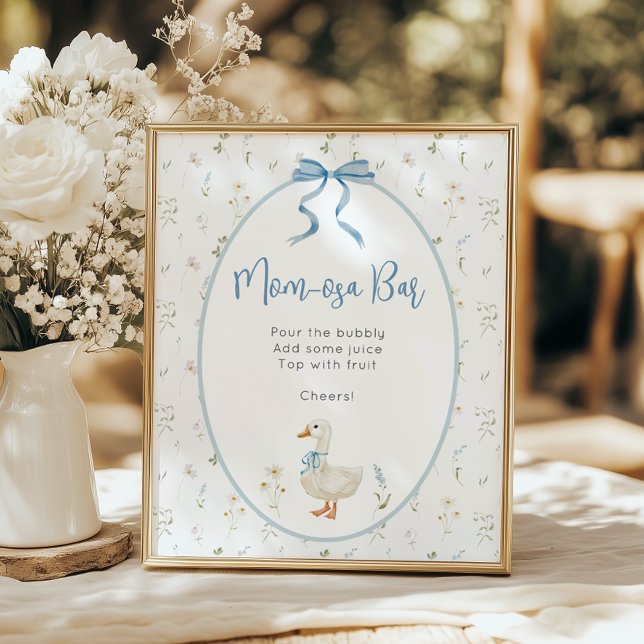 Fånig Goose Momosa Pub-skylt, babyskor Poster (Skapare uppladdad)