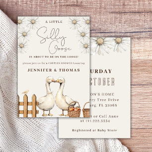 Fånig Goose Neutralt Boho Par Shower Party Inbjudningar