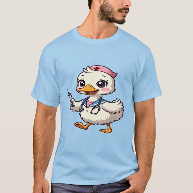 Fånig Goose Nurse - Superskoj Nurse Gift for Nurse T Shirt (Framsida)