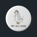 Fånig Goose och Fånig Goose Couple Matchi Knapp<br><div class="desc">Fånig Goose och Fånig Goose,  ett par matchande Bröllop 1</div>