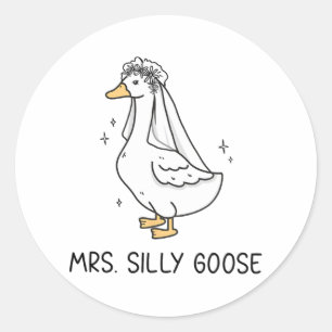 Fånig Goose och Fånig Goose Couple Matchi Runt Klistermärke