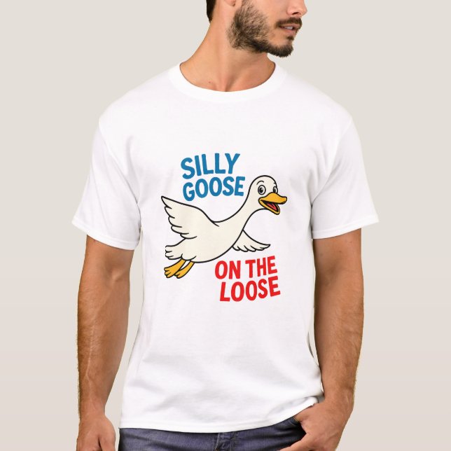 Fånig Goose på Loose T Shirt (Framsida)