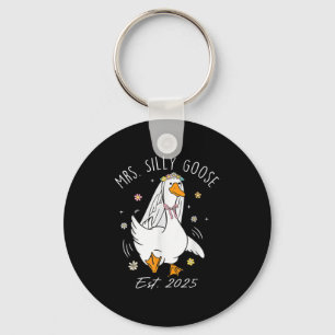 Fånig Goose para Matching Bröllop Funny Bri Nyckelring