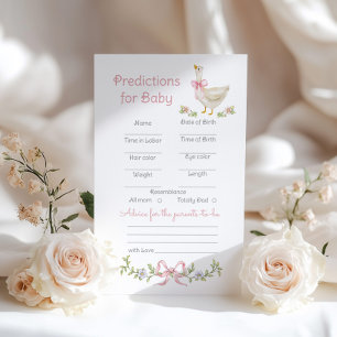 Fånig Goose Predictions for baby rosa Baby dusch