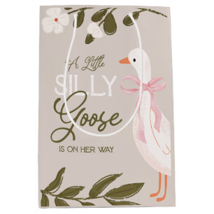 Fånig Goose Rosa Bow Girl Baby Shower GPS Bags