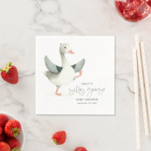 Fånig Goose Sage Script Namn Baby Shower