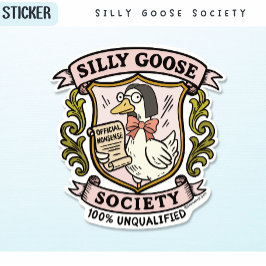 Fånig Goose Society, underbart okvalificerad Goose Klistermärken