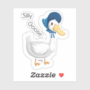 Fånig Goose Sticker, Ljudiga klistermärken, Vatten Klistermärken