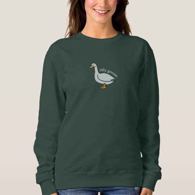Fånig Goose Sweatshirt T Shirt (Framsida)