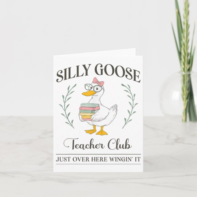 Fånig Goose Teacher-Klubb _1 Kort (Framsida)
