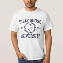 Fånig Goose Universiteten Crewnacke T-Shirt