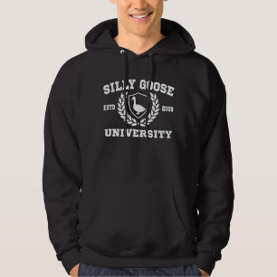Fånig Goose Universiteten Funny Meme Hoodie