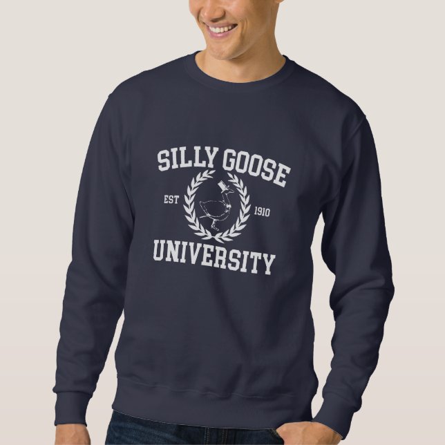 Fånig Goose Universiteten Lång Ärmad Tröja (Framsida)