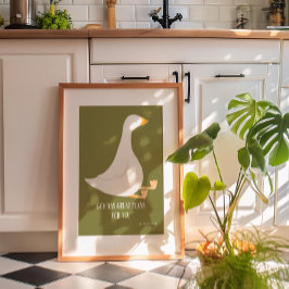 Fånig Goose Wall Art Christian Nursery Decor Poster