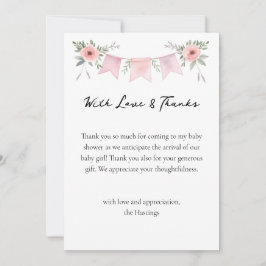 Fånig Goose Watercolor Girl Baby Shower Tack