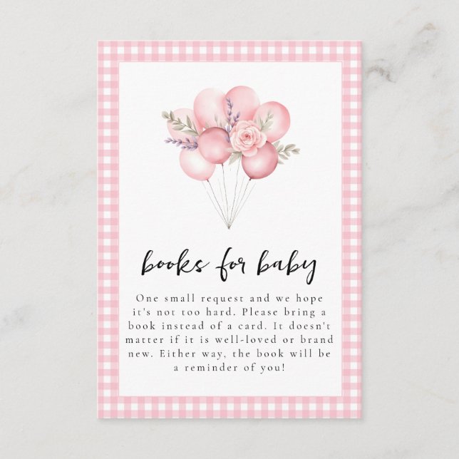 Fånig Goose Watercolor Girl Baby Shower Tilläggskort (Framsida)