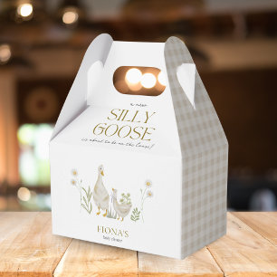 Fånig Goose Watercolor Kön Neutral Baby Shower Presentaskar