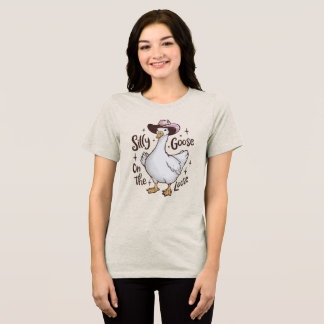 Fånig Goose Western Cowboy på den lösa Cowgirl T Shirt
