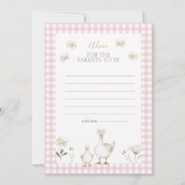 Fånig Goose Whimsical Rosa Baby Shower Advice Card