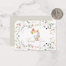 Fånig Goose WildblomBaby Shower Tack Anteckningskort