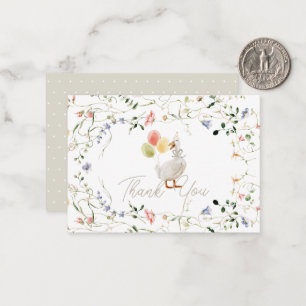 Fånig Goose WildblomBaby Shower Tack Anteckningskort