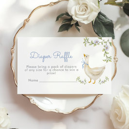 Fånig Goose Wildblomma Diaper raffle biljett Tilläggskort