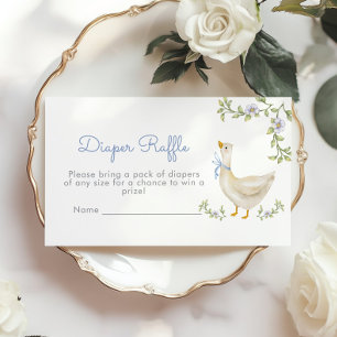 Fånig Goose Wildblomma Diaper raffle biljett Tilläggskort