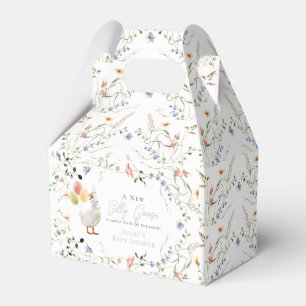 Fånig Goose Wildblommes Blommigt Baby Shower Presentaskar