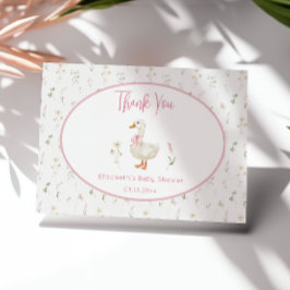 Fånig Goose WildblommGirl Baby Shower Tack Kort