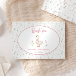 Fånig Goose WildblommGirl Baby Shower Tack Kort