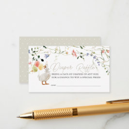 Fånig Goose Wildbloms Blommigt Diaper Raffle Bilje Tilläggskort