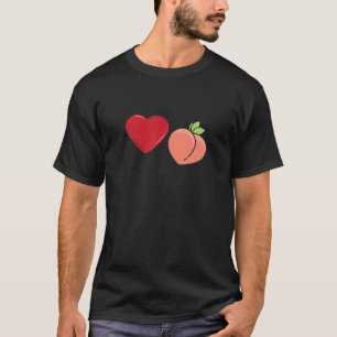 Fånig Grinder Kärlek Peach Gay pride Humor T Shirt