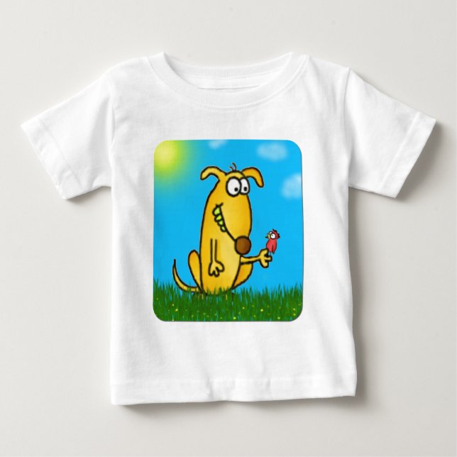 Fånig hundspädbarnskjorta t shirt (Framsida)