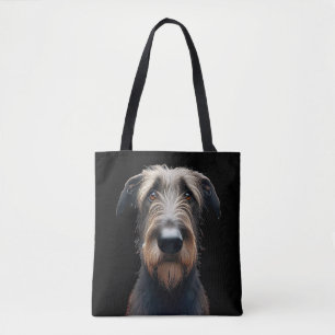 Fånig Irish Wolfhound och Irish Flagga Tygkasse