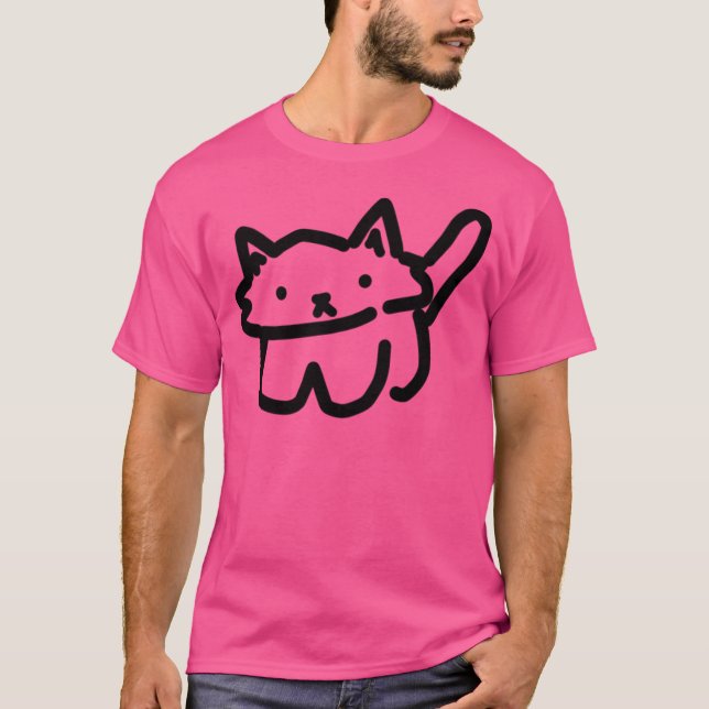 Fånig Katt T Shirt (Framsida)