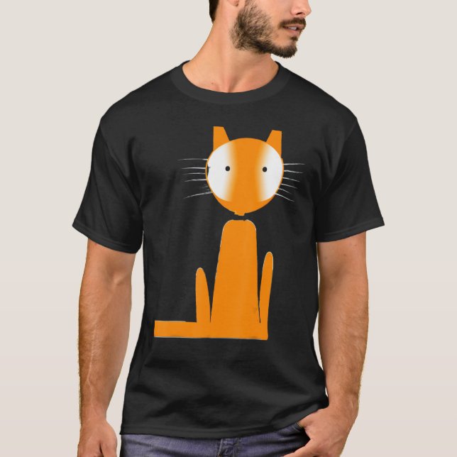 Fånig kattunge humous cat memine t shirt (Framsida)