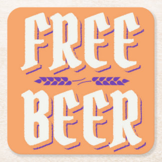 Fånig & Kitschy FREE BEER Underlägg Papper Kvadrat