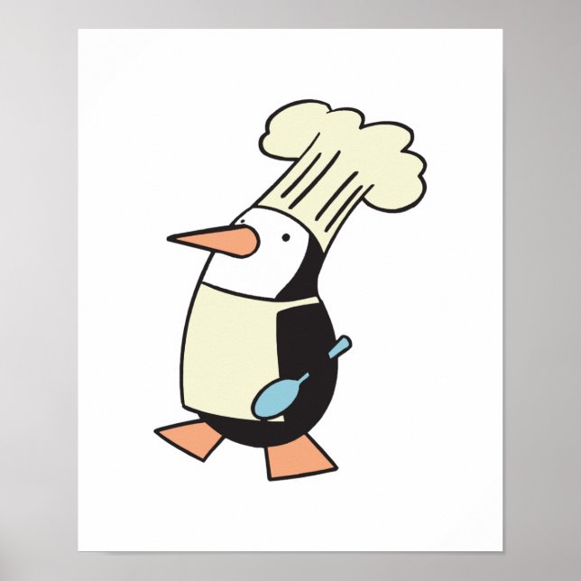 fånig kock penguin poster (Framsidan)