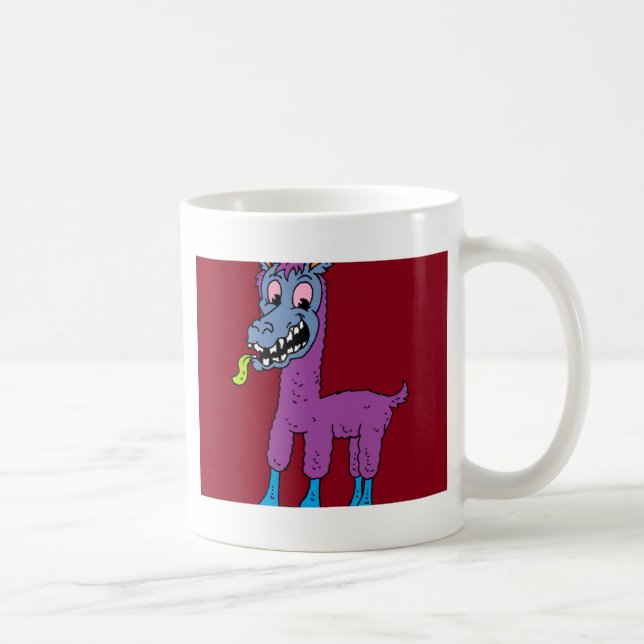 Fånig Lama Monster Kaffemugg (Höger)