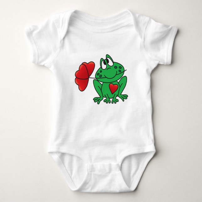 Fånig Little Kärlek Frog T-shirt (Framsida)