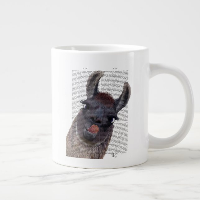 Fånig Llama Jumbo Mugg (Höger)