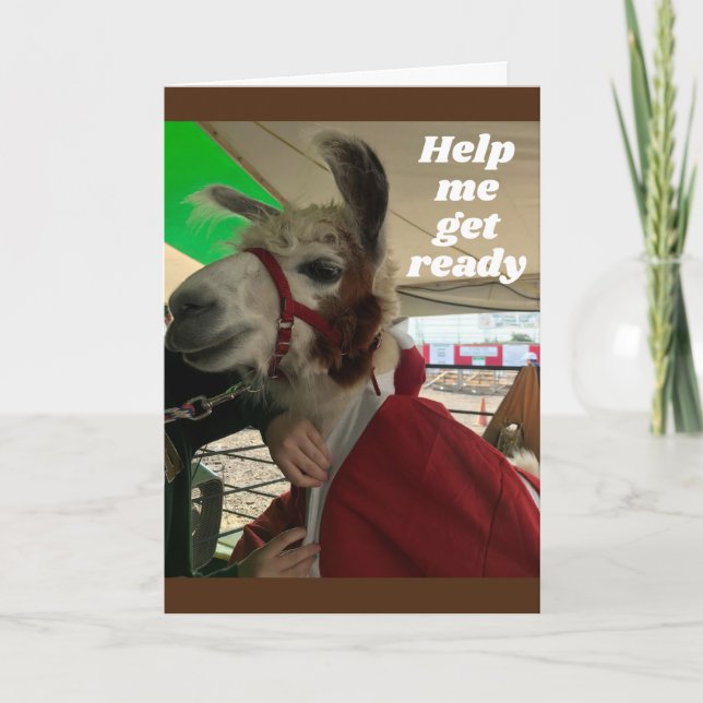 **FÅNIG LLAMA** SAY GRATTIS PÅ FÖDELSEDAGEN CARD KORT (Framsida)