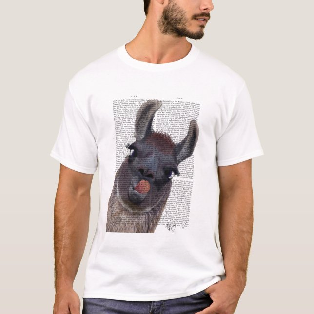 Fånig Llama T Shirt (Framsida)