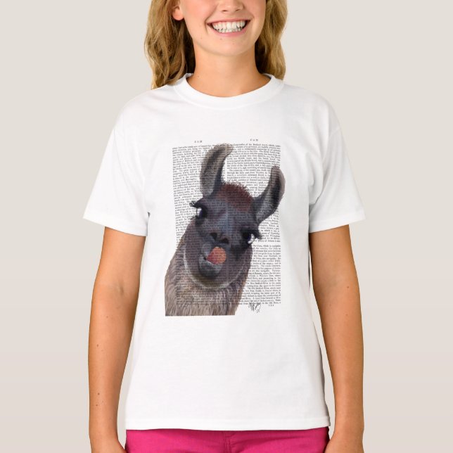Fånig Llama T Shirt (Framsida)