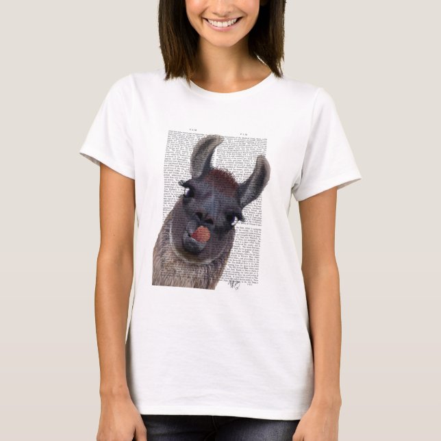 Fånig Llama T Shirt (Framsida)