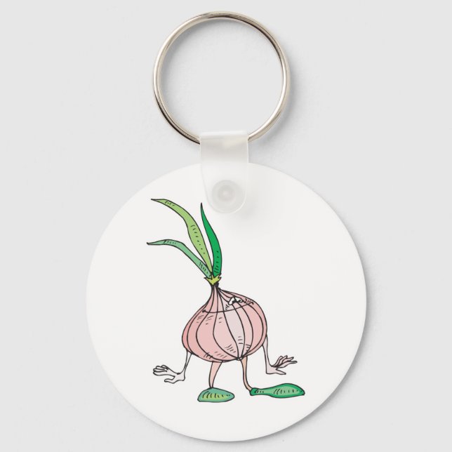fånig lök tecknade figurer nyckelring (Framsida)