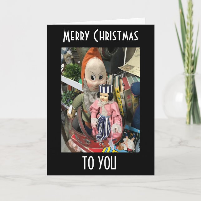 FÅNIG MEN ROLIGT CHRISTMAS GREETING CARD HELGKORT (Framsida)