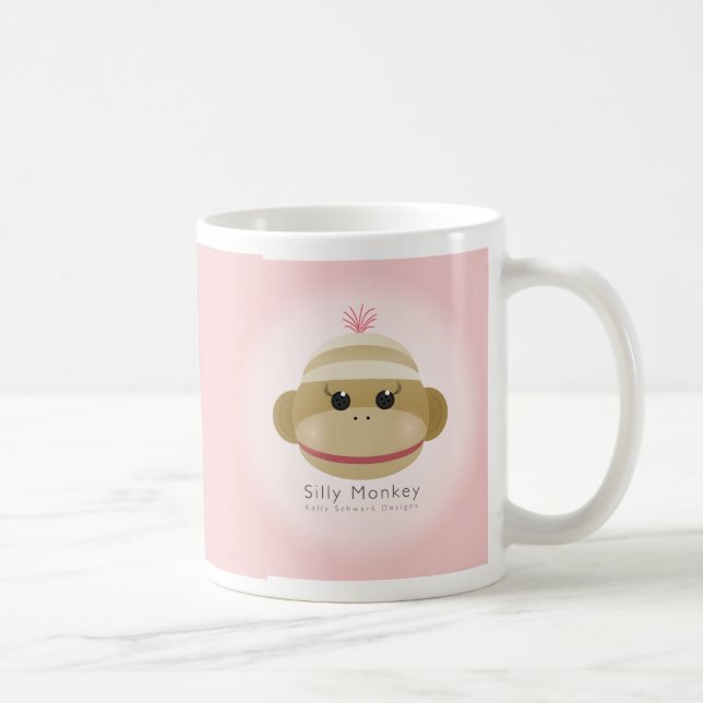Fånig Monkey Mugg efter Kelly Schwark-design (Höger)