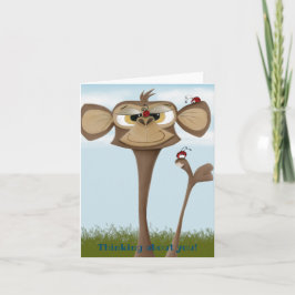 Fånig Monkey och Ladybugs Anteckningskort