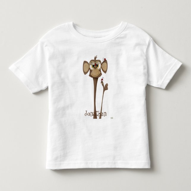 Fånig Monkey och Ladybugs T Shirt (Framsida)